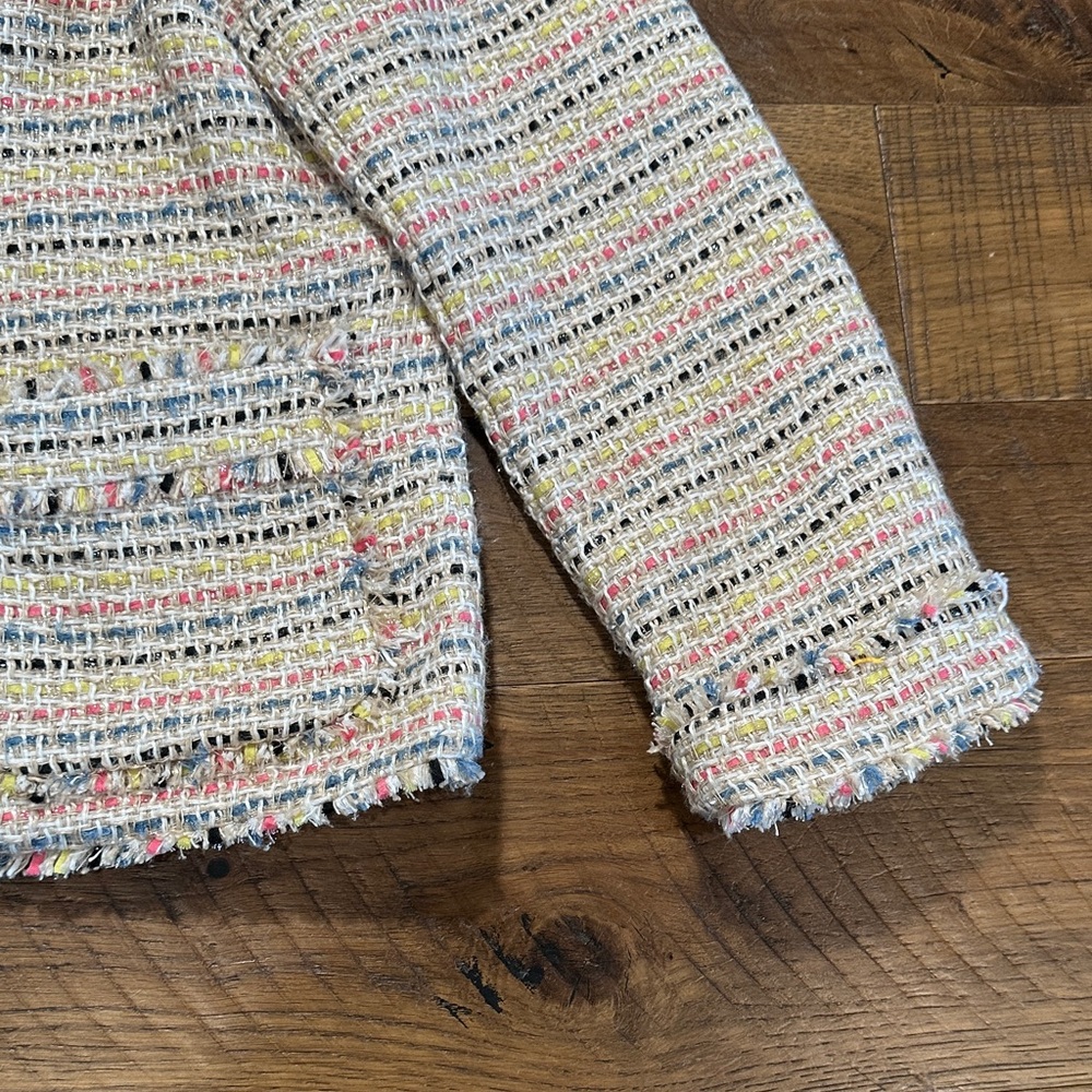 Ann Taylor Cream and Multicolor Tweed Jacket - Picture 4 of 9